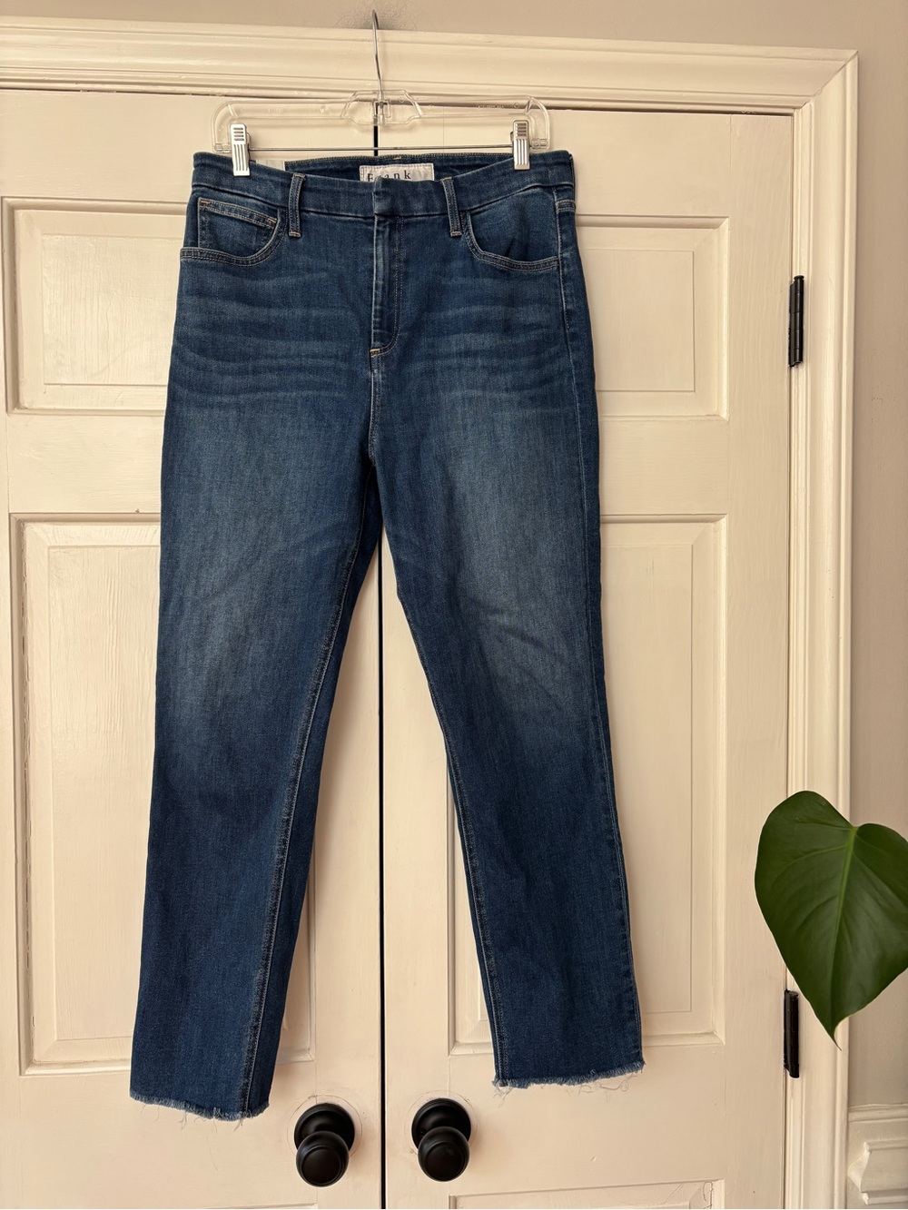 Frank & Eileen Derry Slim Straight Leg Jeans Raw Hem Women Size 30 Quiet Luxury - Picture 4 of 16
